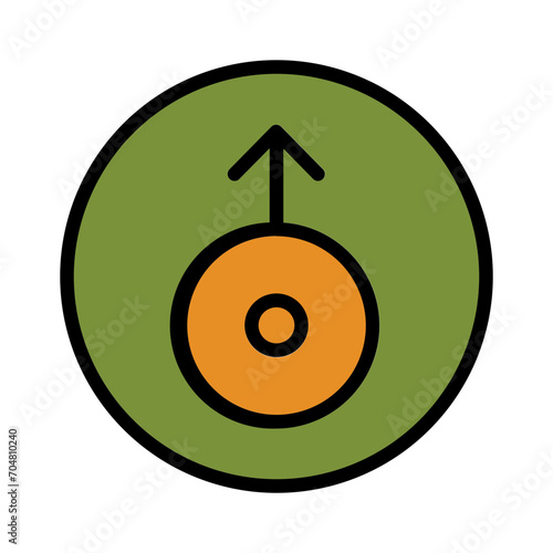 Astro Uranus Planet Filled Outline Icon