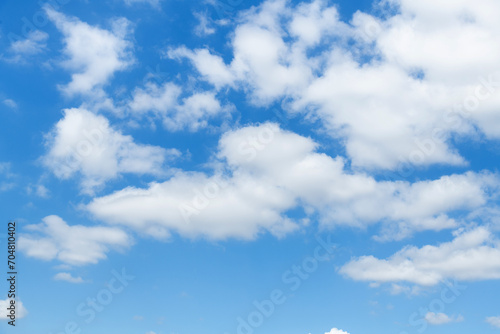 White clouds on clear sky
