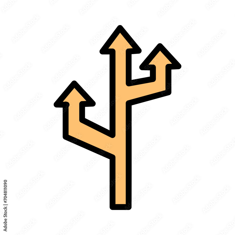 Arrow Arrows Split Filled Outline Icon Arrow Arrows Split Filled Outline Icon