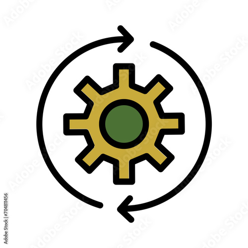 Process Change Refresh Filled Outline Icon