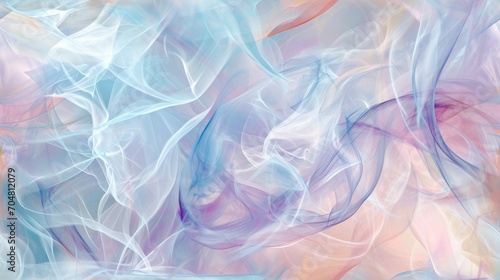  a blue  pink  and orange background with a lot of smoke coming out of the bottom of the image.