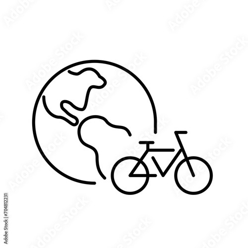 International bike rental service. Pixel perfect, editable stroke icon