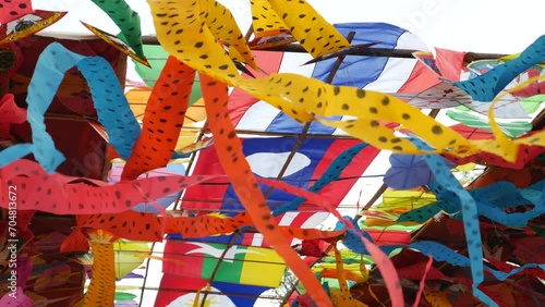 Kites and National flags of ASEAN countries photo