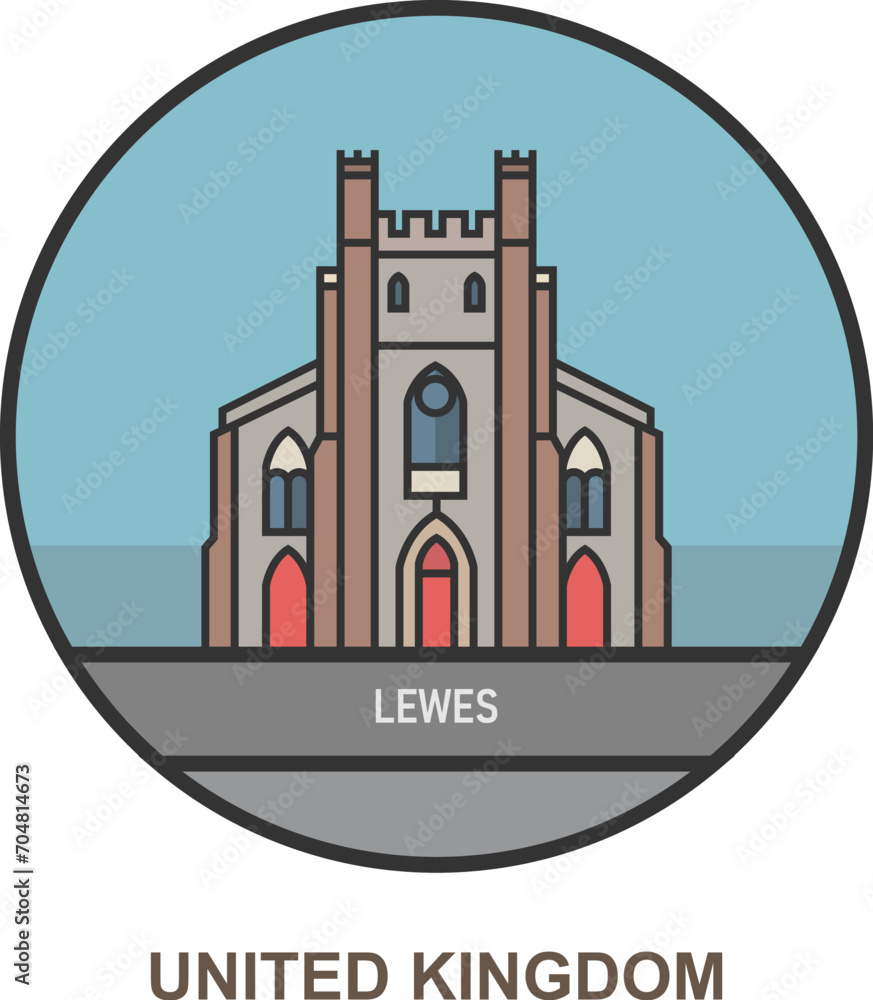 Lewes. Cities and towns in United Kingdom