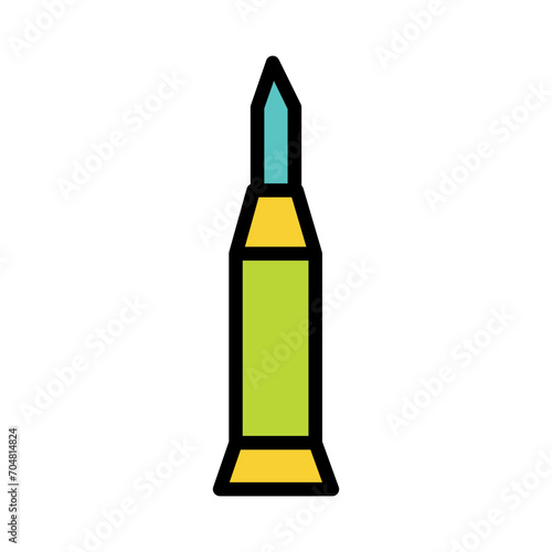 Armor Gun Barrel Filled Outline Icon