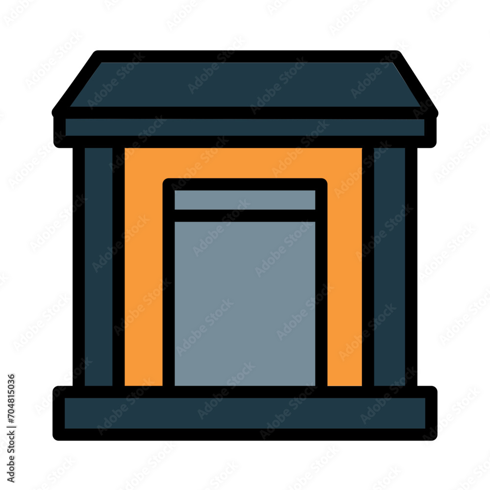 Building Gate Temple Filled Outline Icon Building Gate Temple Filled Outline Icon