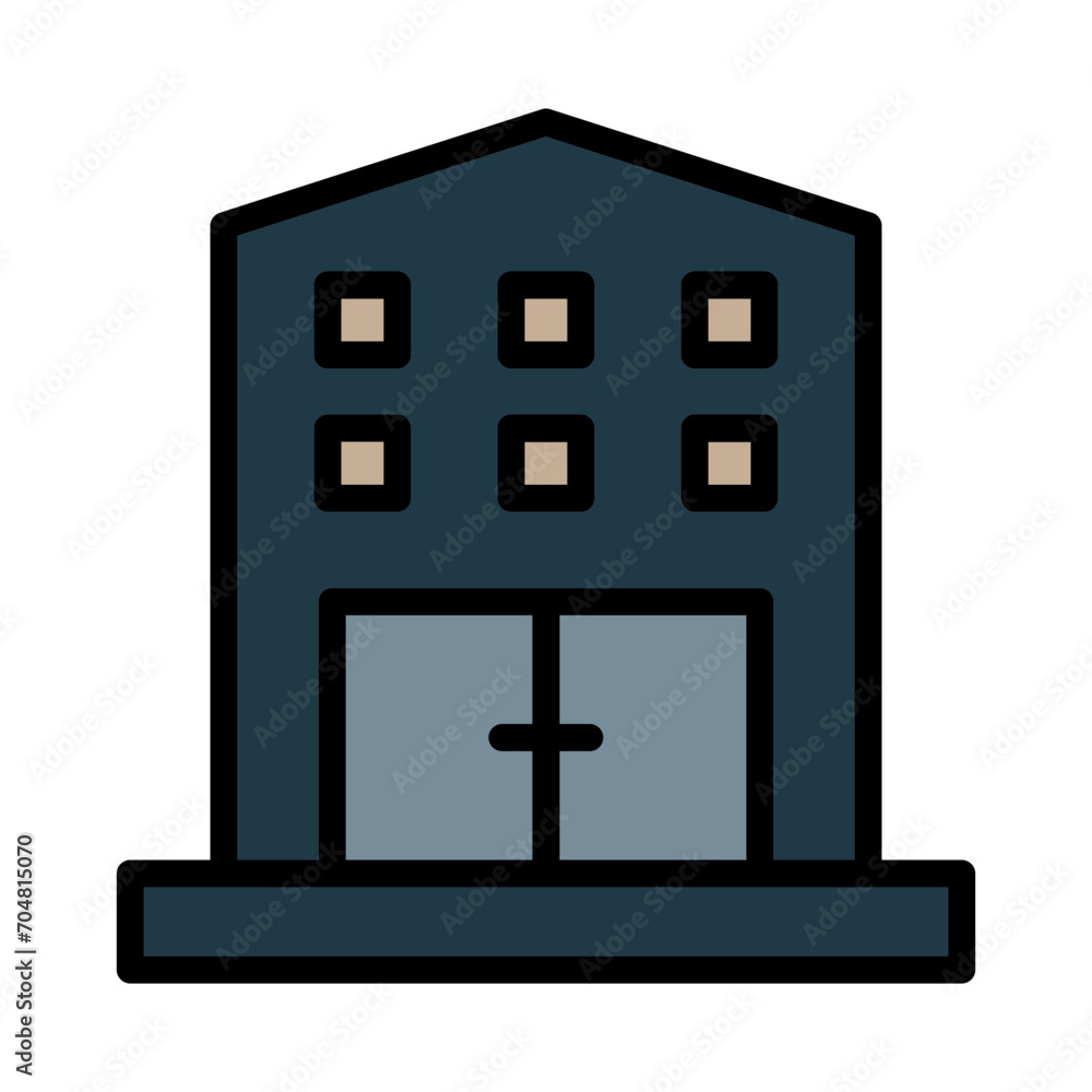 Door Room Temple Filled Outline Icon