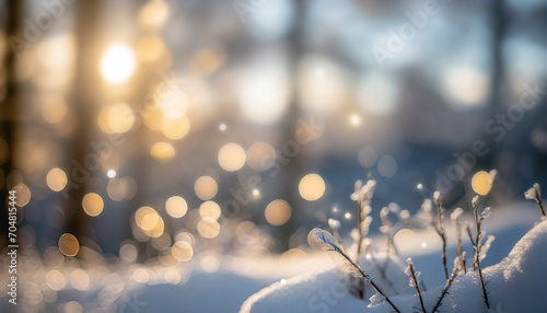 Arrière-plan vacances noël hiver montagne ski flou bokeh halo décembre janvier février 