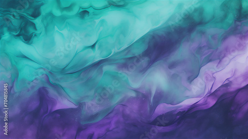 Ethereal Aquatic Nebula : Blue and purple glow marble texture 