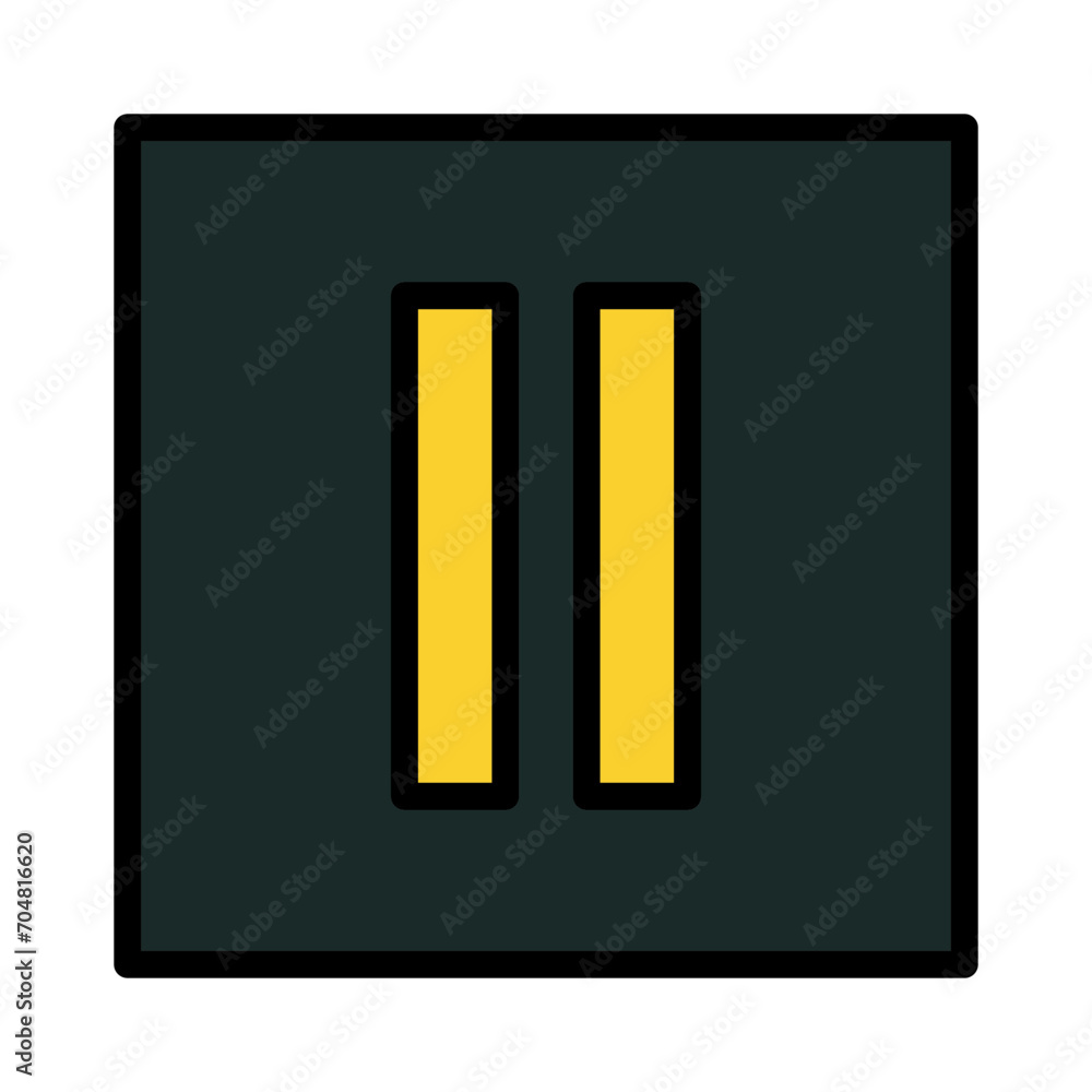 Bars Pause Stop Filled Outline Icon Bars Pause Stop Filled Outline Icon