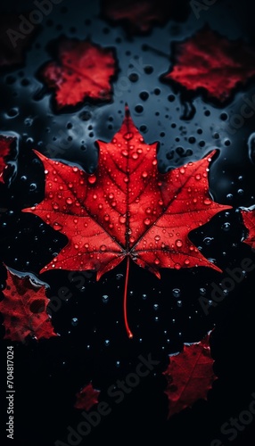 4K colorful leaf AMOLED wallpaper Created with generative Ai 