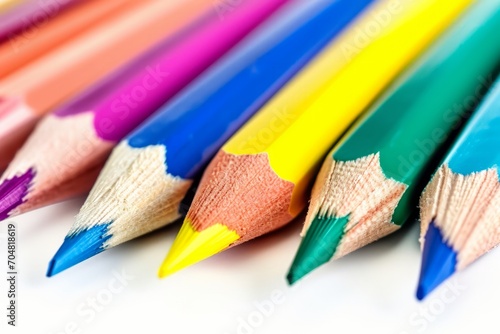 Close-up colorful pencils 