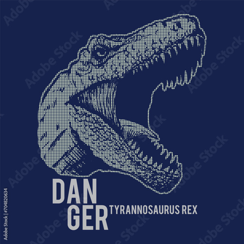 roaring tyrannosaurus rex head design