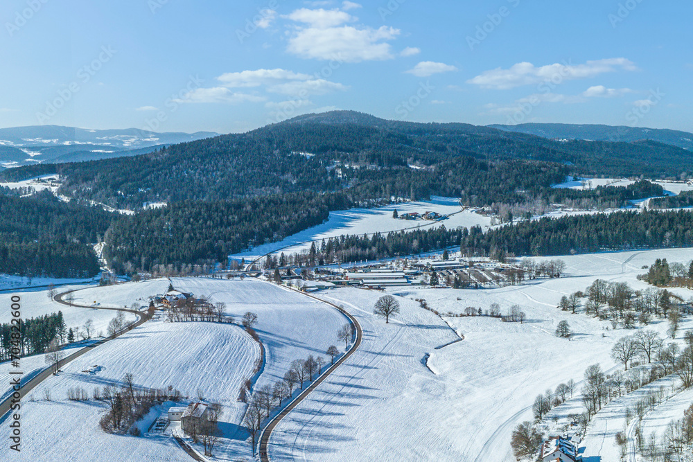 Kalter Wintertag bei Bodenmais im Bayerischen Wald