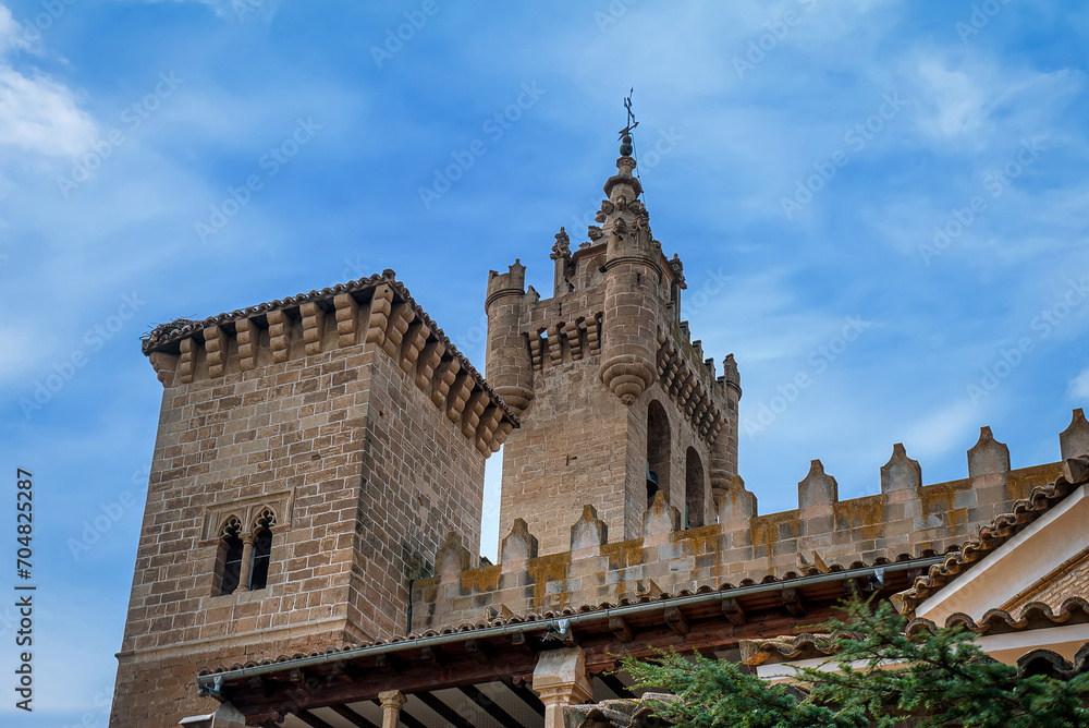 Fototapeta premium Church of San Salvador, Ejea de los Caballeros is a Spanish city and municipality in the province of Zaragoza, in the autonomous community of Aragon. It is located in the Cinco Villas region. Spain