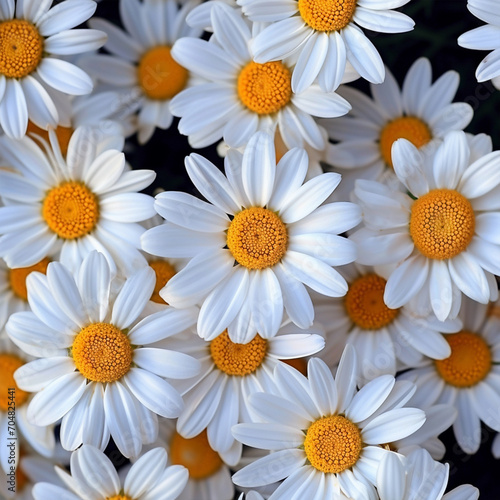 Daisies flower background wallpaper  ai technology