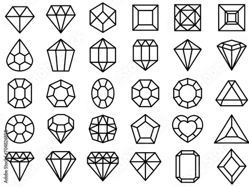 Standard jewelry icon collection