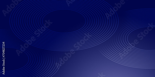 Lines, geometric patterns. Abstract pattern on dark blue background. Modern glowing oval or ellipse lines. future technology concept and copy space photo