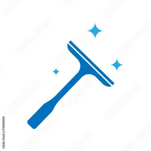 Wiper squeegee vector illustration. Cleaning logo design