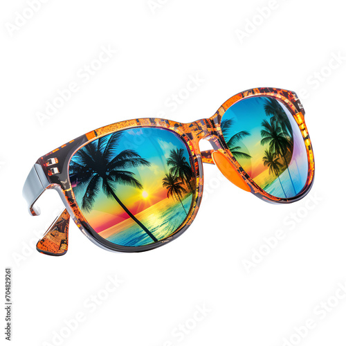 Sunglasses, summer concept, isolated on white background © sirirat