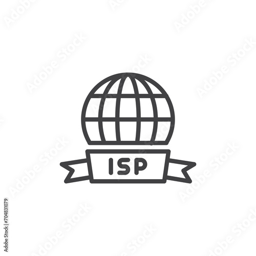 Internet service provider line icon