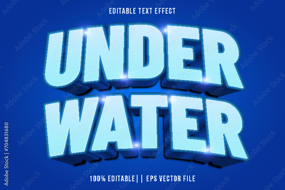 Under Water Editable Text Effect 3D Gradient Style Under Water Editable Text Effect 3D Gradient Style