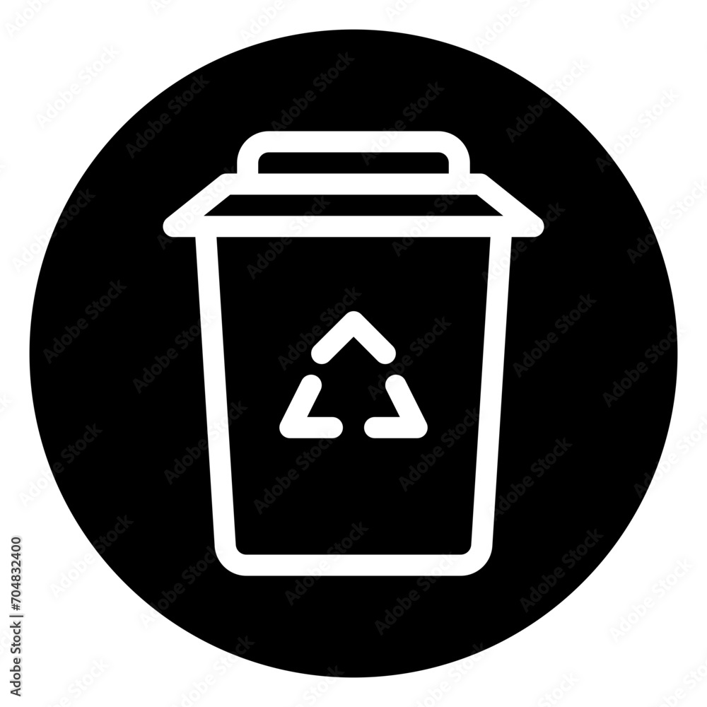 recycle bin glyph icon recycle bin glyph icon
