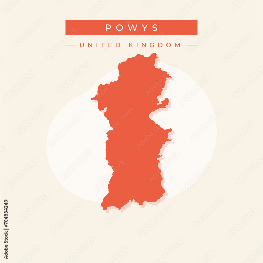 Vector illustration vector of Powys map United Kingdom Vector illustration vector of Powys map United Kingdom