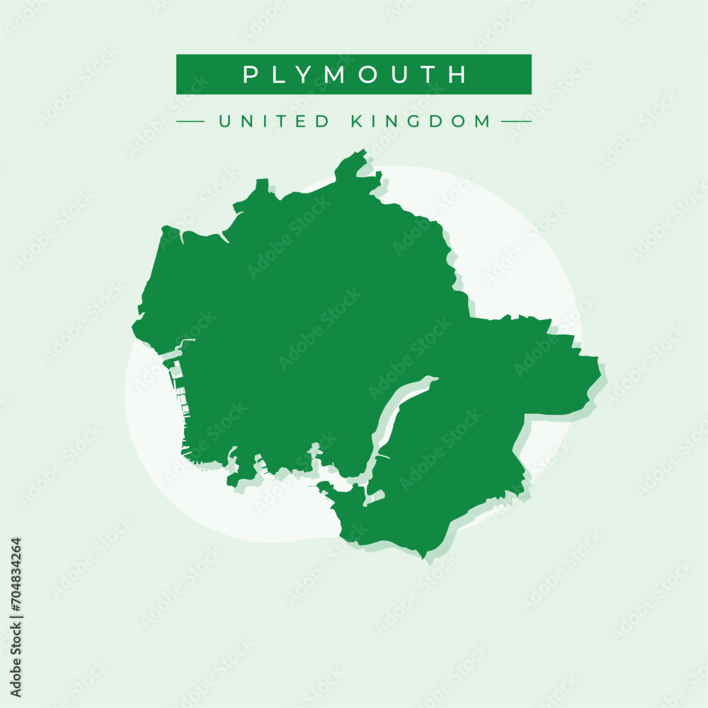 Vector illustration vector of Plymouth map United Kingdom