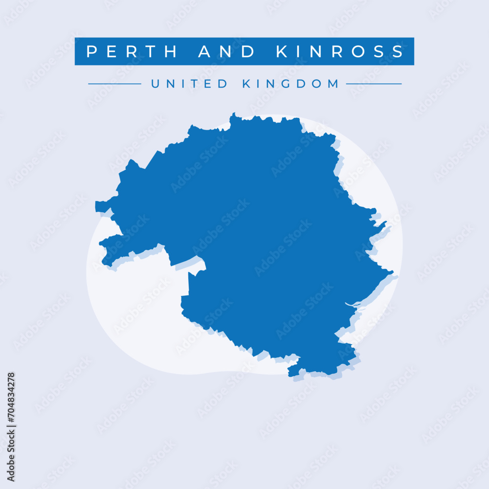 Vector illustration vector of Perth and Kinross map United Kingdom