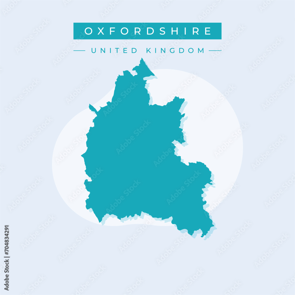 Vector illustration vector of Oxfordshire map United Kingdom