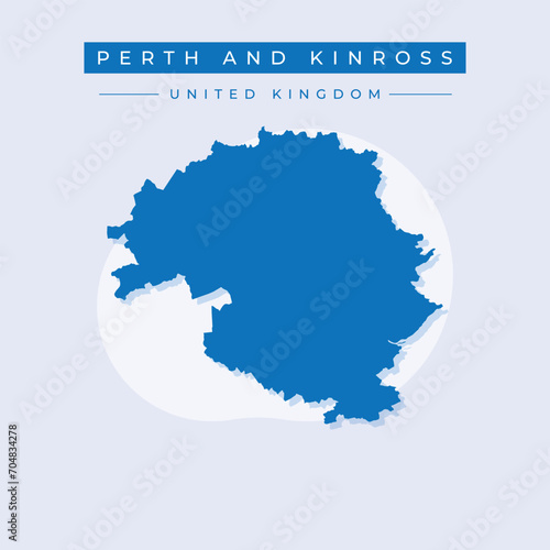 Vector illustration vector of Perth and Kinross map United Kingdom