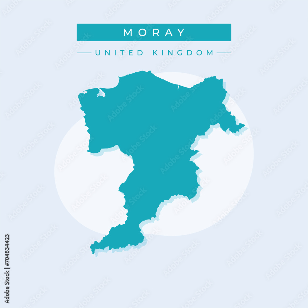 Vector illustration vector of Moray map United Kingdom