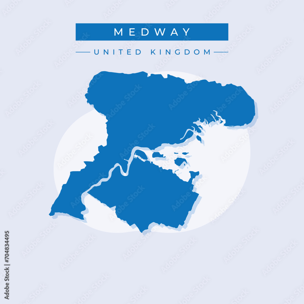 Vector illustration vector of Medway and Castlereagh map United Kingdom