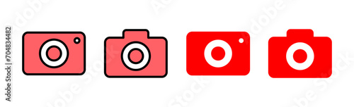 Camera icon set illustration. photo camera sign and symbol. photography icon.