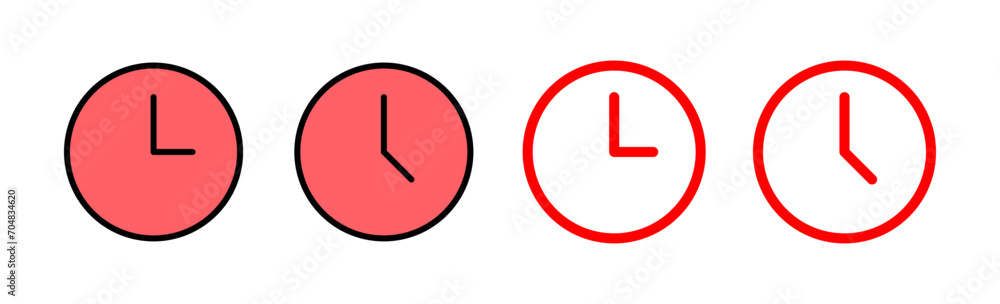 Clock icon set illustration. Time sign and symbol. watch icon Clock icon set illustration. Time sign and symbol. watch icon