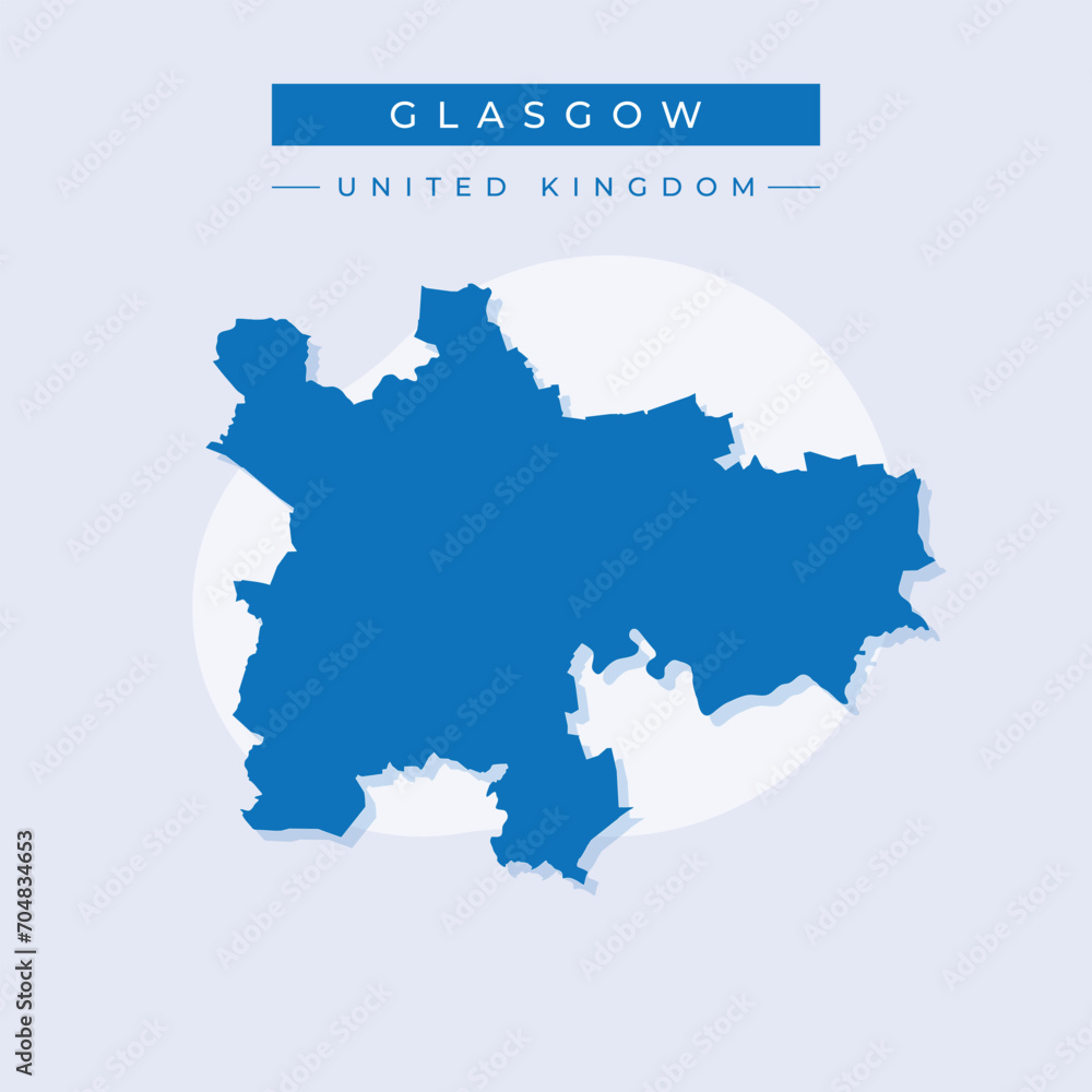 Vector illustration vector of Glasgow map United Kingdom