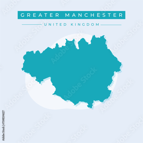Vector illustration vector of Greater Manchester map United Kingdom