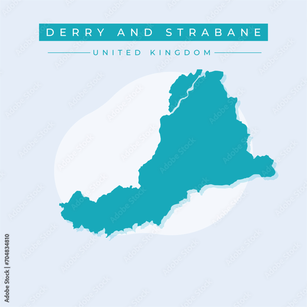 Vector illustration vector of Derry and Strabane map United Kingdom