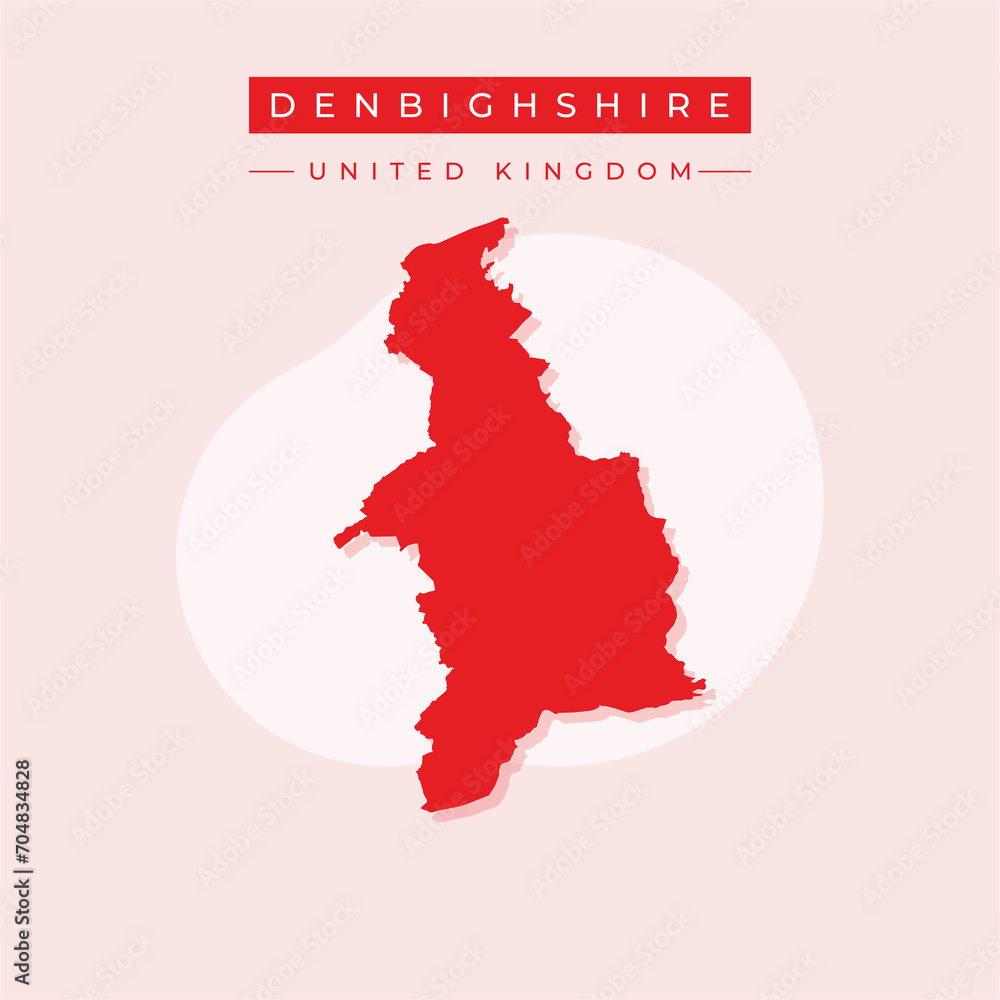 Vector illustration vector of Denbighshire map United Kingdom Vector illustration vector of Denbighshire map United Kingdom