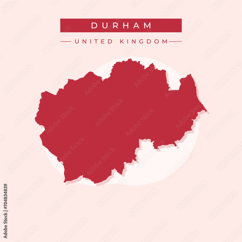 Obraz premium Vector illustration vector of Durham map United Kingdom
