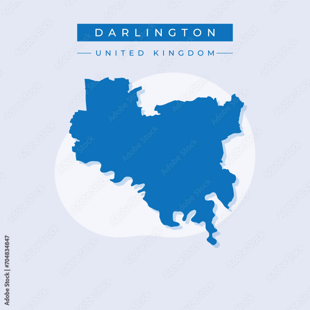 Vector illustration vector of Darlington map United Kingdom