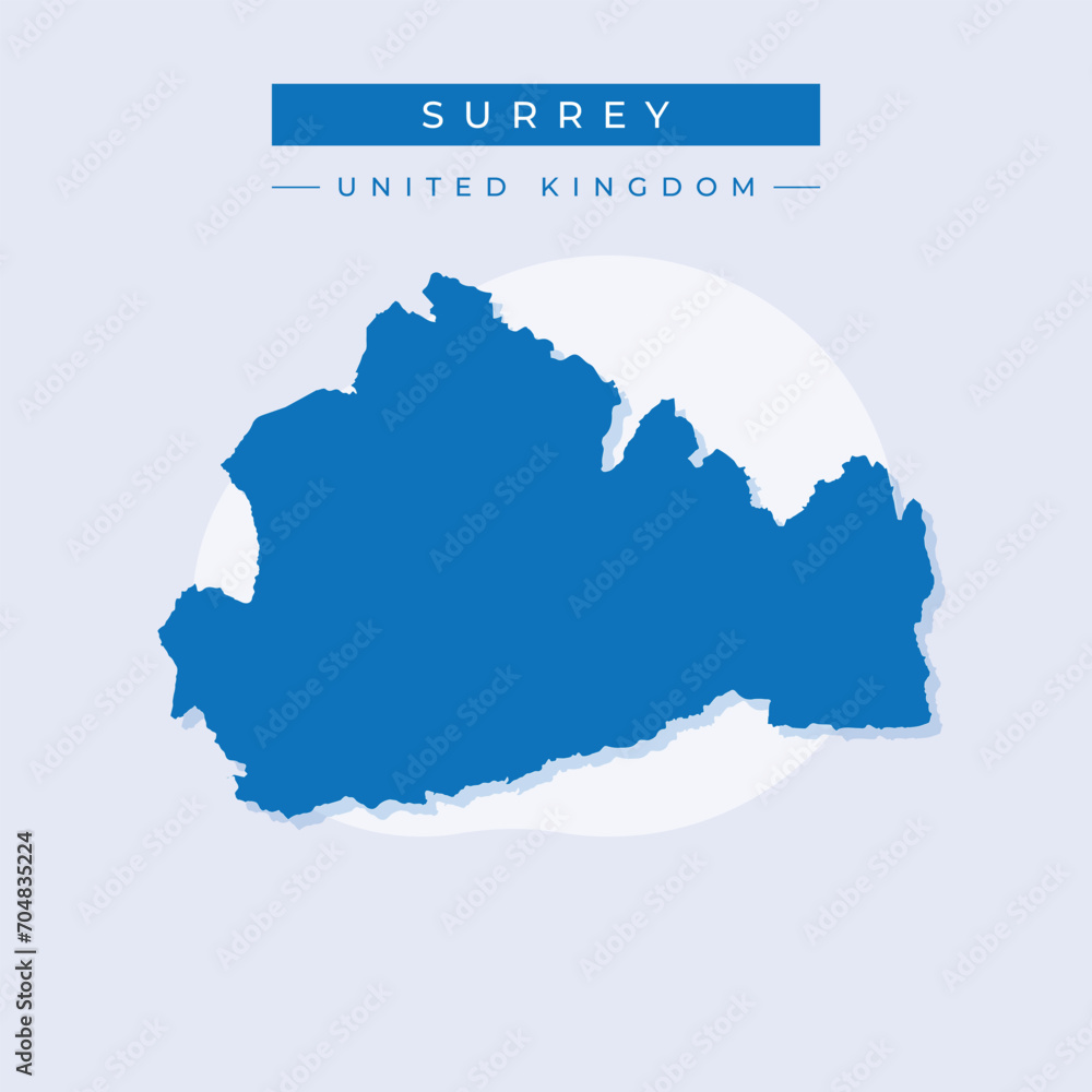 Vector illustration vector of Surrey map United Kingdom