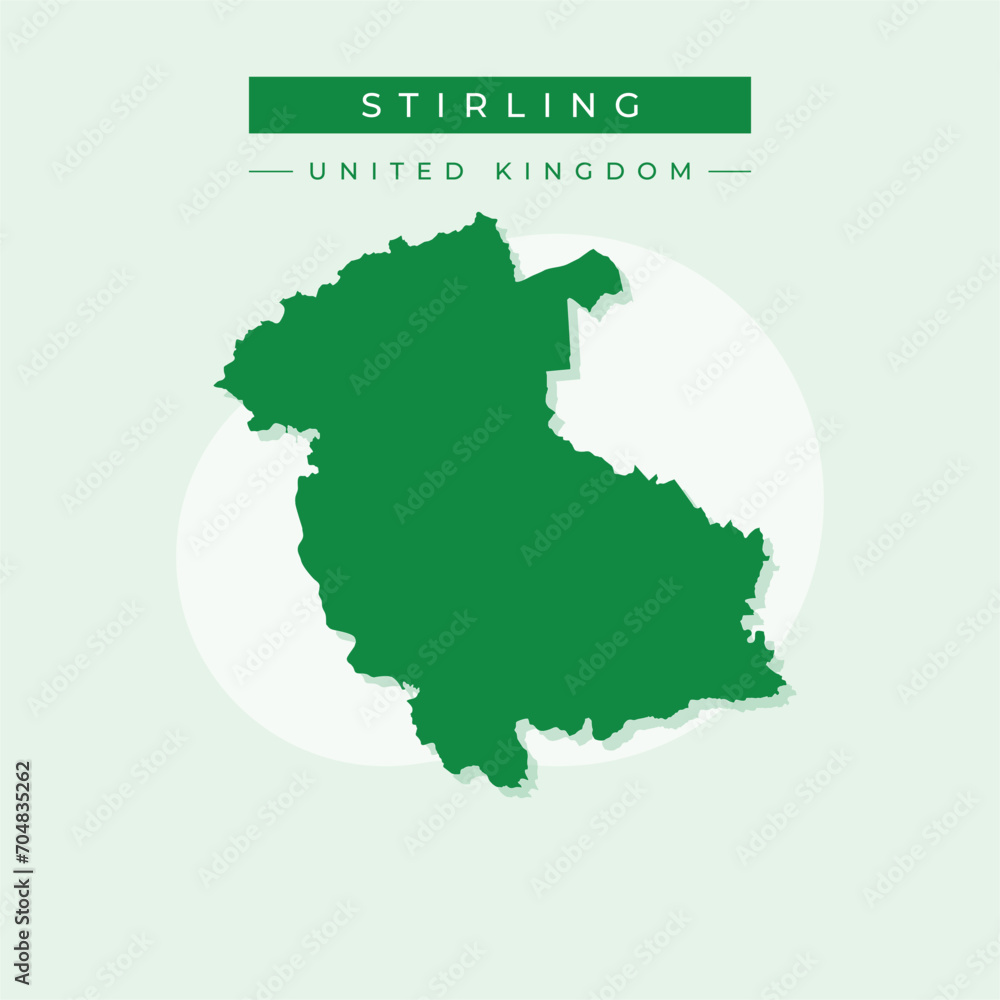 Vector illustration vector of Stirling map United Kingdom