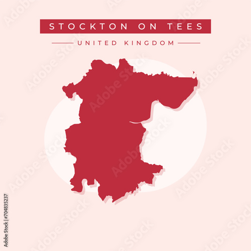 Vector illustration vector of Stockton on Tees map United Kingdom