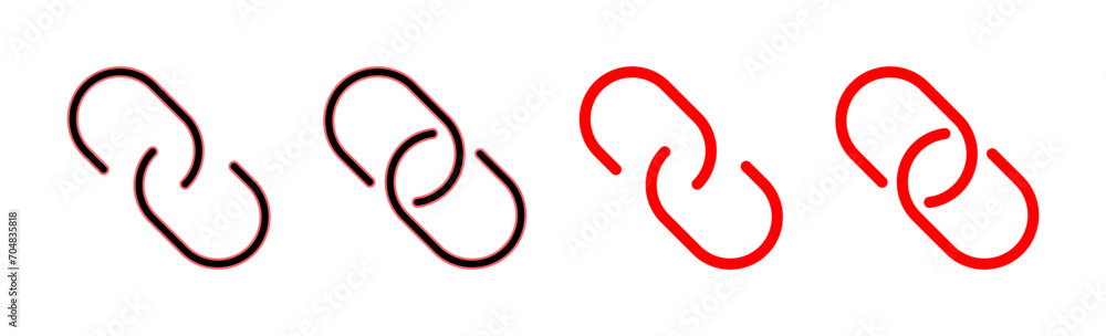Link icon set illustration. Hyperlink chain sign and symbol Link icon set illustration. Hyperlink chain sign and symbol