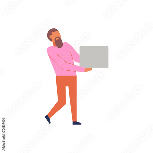 office workers in pink clothes woman
