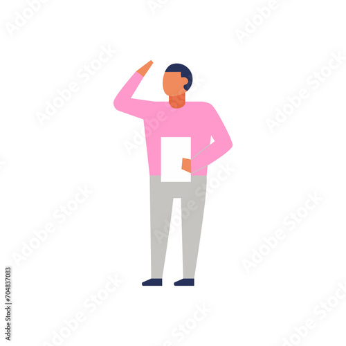 office workers in pink clothes woman