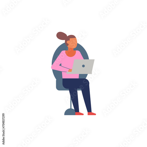 office workers in pink clothes woman