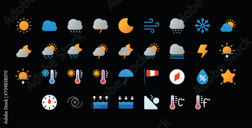 Wheater Icon suitable in gradient style for web and apps icon presentation or printable